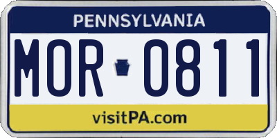 PA license plate MOR0811