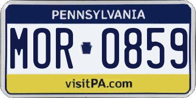 PA license plate MOR0859