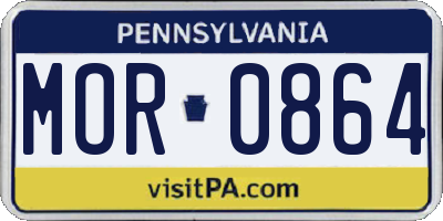 PA license plate MOR0864