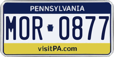 PA license plate MOR0877