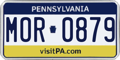 PA license plate MOR0879
