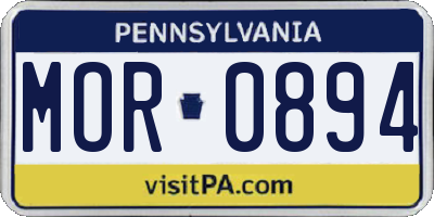 PA license plate MOR0894