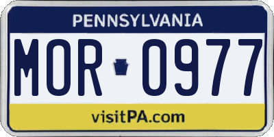 PA license plate MOR0977