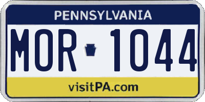 PA license plate MOR1044