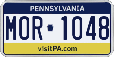 PA license plate MOR1048