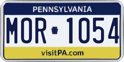 PA license plate MOR1054