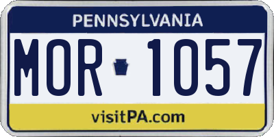PA license plate MOR1057
