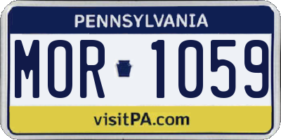 PA license plate MOR1059