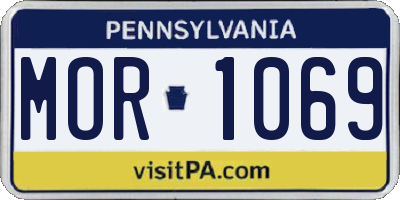 PA license plate MOR1069