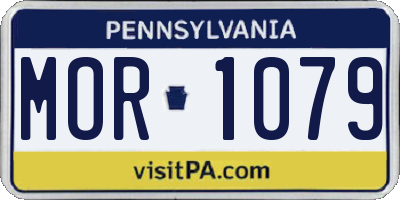 PA license plate MOR1079