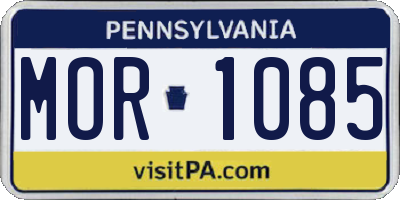 PA license plate MOR1085