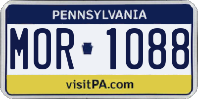 PA license plate MOR1088