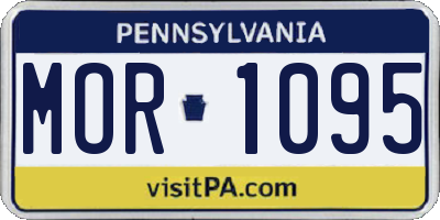 PA license plate MOR1095