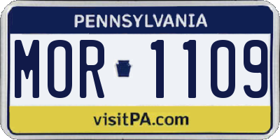 PA license plate MOR1109
