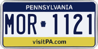 PA license plate MOR1121