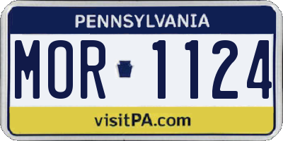 PA license plate MOR1124