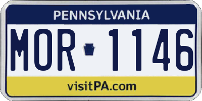 PA license plate MOR1146