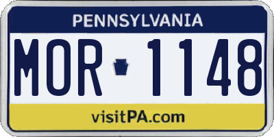 PA license plate MOR1148