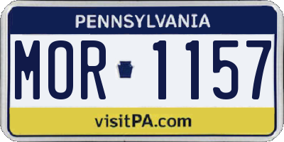 PA license plate MOR1157