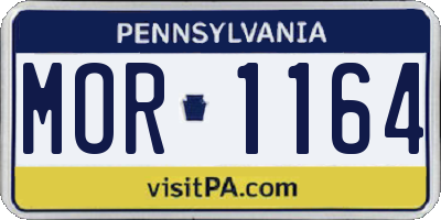 PA license plate MOR1164