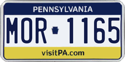 PA license plate MOR1165