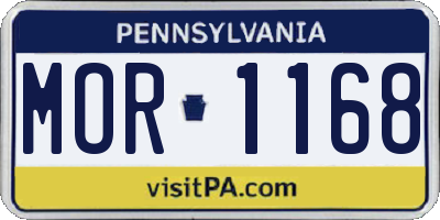 PA license plate MOR1168