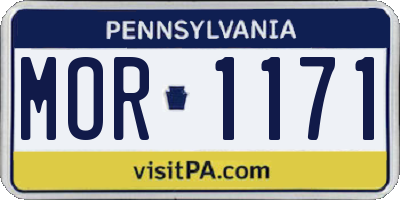 PA license plate MOR1171