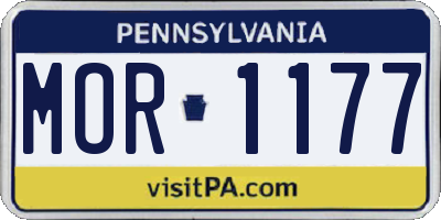 PA license plate MOR1177