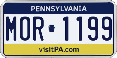 PA license plate MOR1199