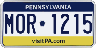 PA license plate MOR1215