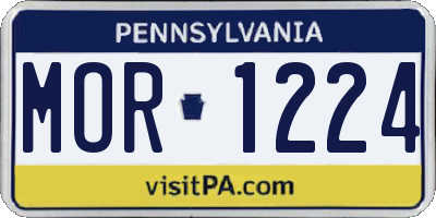 PA license plate MOR1224
