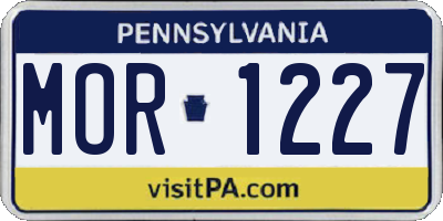 PA license plate MOR1227