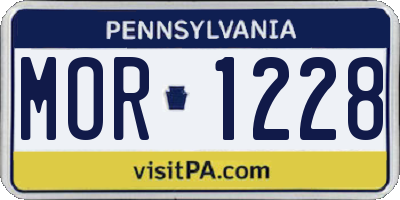 PA license plate MOR1228