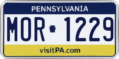 PA license plate MOR1229