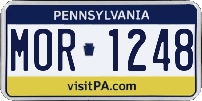 PA license plate MOR1248