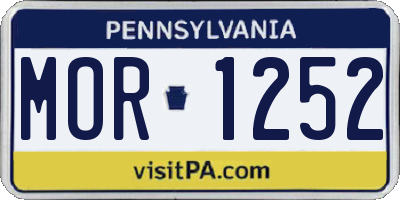 PA license plate MOR1252