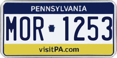 PA license plate MOR1253