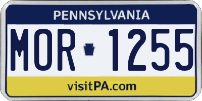 PA license plate MOR1255