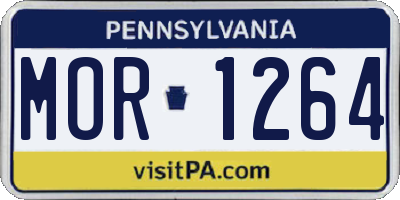 PA license plate MOR1264