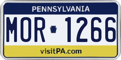 PA license plate MOR1266