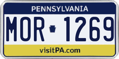PA license plate MOR1269
