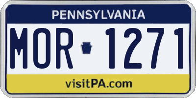 PA license plate MOR1271