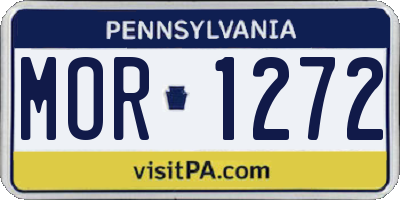 PA license plate MOR1272