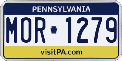 PA license plate MOR1279