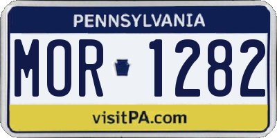 PA license plate MOR1282