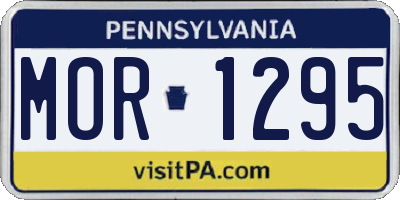 PA license plate MOR1295