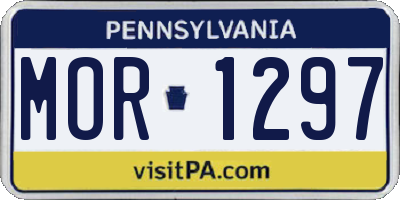 PA license plate MOR1297