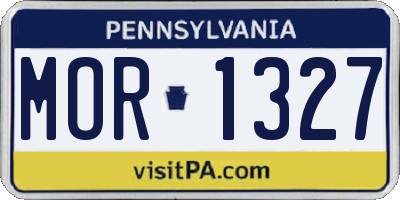 PA license plate MOR1327