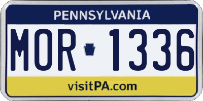 PA license plate MOR1336