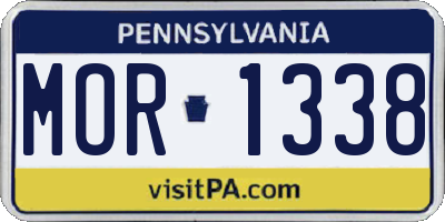 PA license plate MOR1338